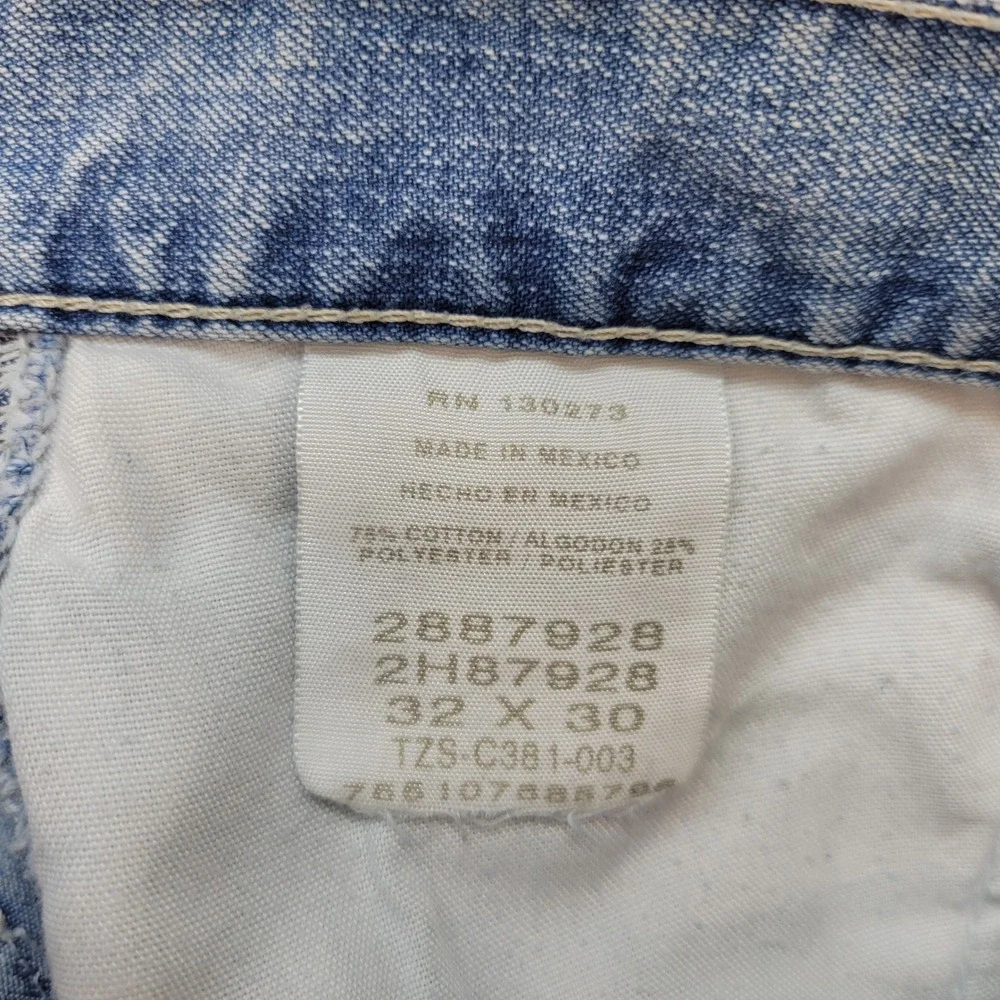 Lee Carpenter Jeans Mens 32x30 Light Wash Blue Denim Workwear Dungarees TZS-C381